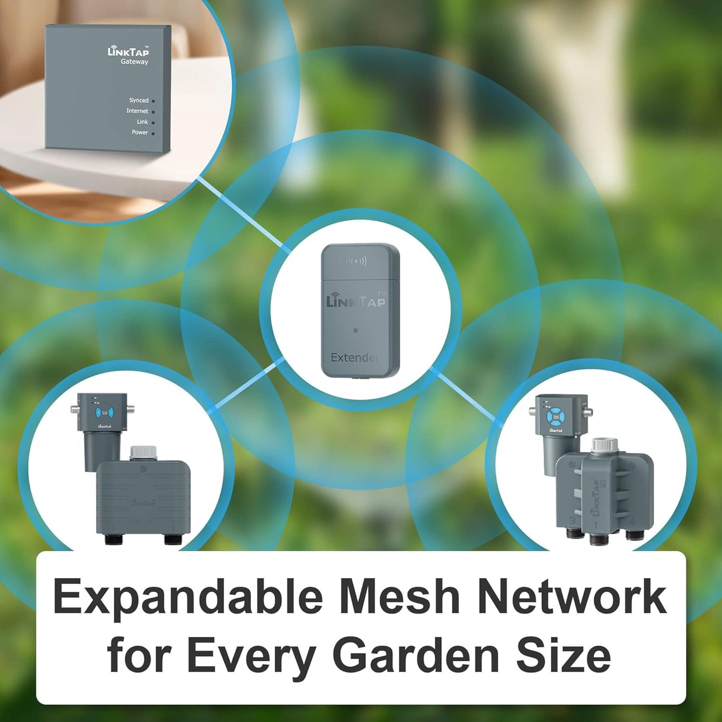 LinkTap T1 Smart Water Timer (Requires Gateway), 2-Outlet Sprinkler Timer, Ideal for Drip Irrigation, Weather Adaptive, Advanced Flow Monitoring, Better Range Than WiFi, IP66, Alexa