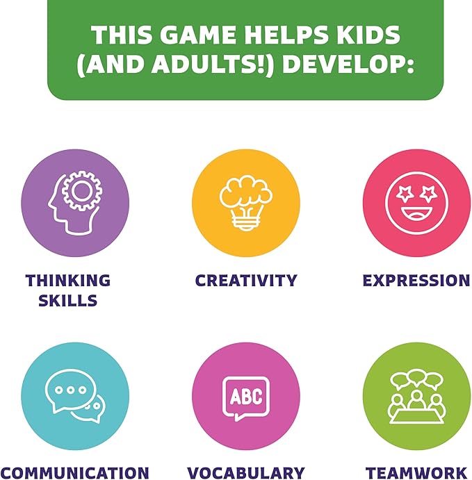 Epic Charades Game for Kids Ages 6+ – 200 Act Out & Explain Cards with Illustrations & Timer – Fun Educational Game for Family, Party, Classroom & Travel