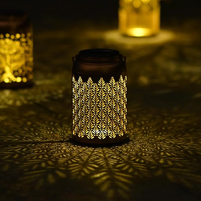 Solar Lanterns Outdoor Waterproof - Birthday Gifts for Women, Men, Mom, Mothers Day Gifts, Solar Lights Outdoor Hanging Garden Decor for Outside, Patio, Outdoor, Yard, Lawn, Balcony Grass