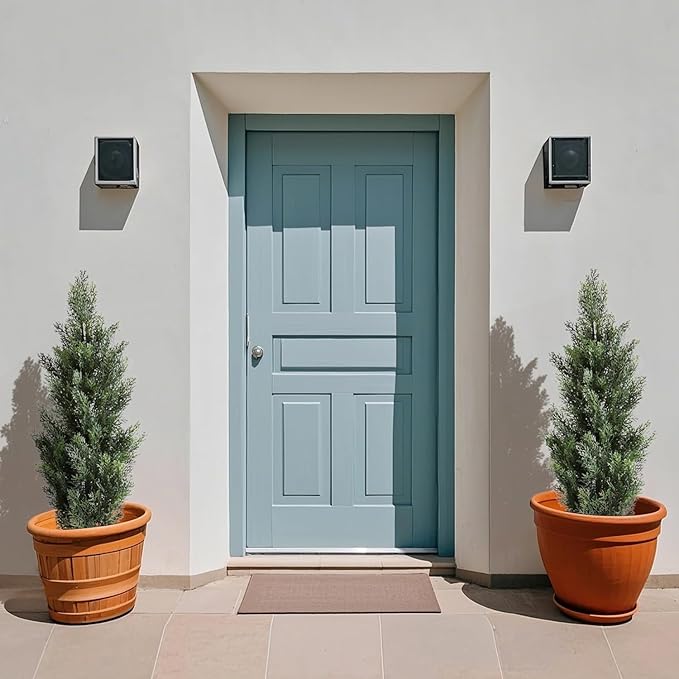 momoplant Artificial Cedar Topiary Trees 3 Ft Fake Cedar Shrubs Set of 2 Faux Cypress Potted Plants for Outdoor Indoor Decor