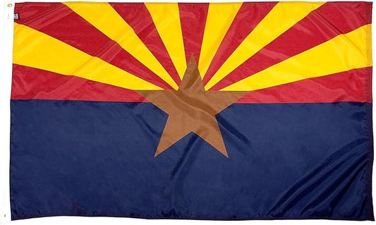 FlagSource Arizona Nylon State Flag, Made in USA, 8x12'