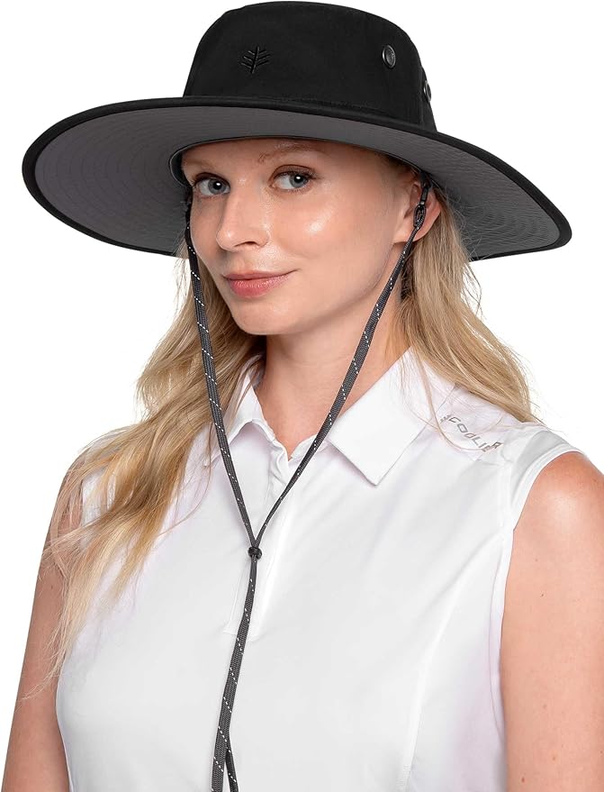 Men's Shapeable Wide Brim Hat - UPF 50 Sun Protection - Maximum Coverage on Your Next Adventure - Sun Fearless Leo Hat