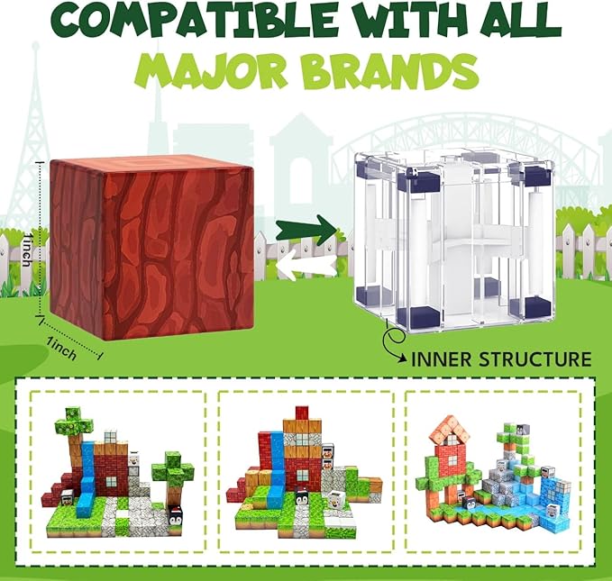 Magnetic Building Blocks 104PCS, Magnetic Blocks for Kids Ages 4-8, Magnetic Cubes STEM Building Toys for Boys Girls, Magnet Cubes for Sensory Montessori & Preschool Learning