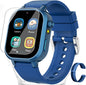 Waterproof Smart Watch for Kids Boys Ages 5-12 with 39 Games, HD Camera, Video, Music, Habit Tracking, Alarm, Pedometer, Kids Smart Watch Chrismars Birthday Gift for Boys Age 5 6 7 8(Blue)