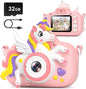 Kids Camera Toys Digital Camera for Girls Boys, Christmas Birthday Gifts for Kids Age 3-12, Selfie 1080P HD Video Digital Camera for 3 4 5 6 7 8 9 10 Year Old Girls with 32GB TF Card