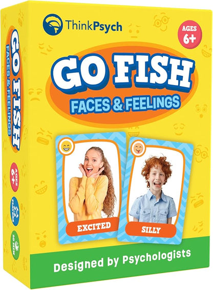 ThinkPsych Go Fish – Faces & Feelings Card Game Social Emotional Learning Game for Kids Ages 6+ | Teaches Emotions Through Play | 2-6 Players | Home, Therapy & Classroom Use