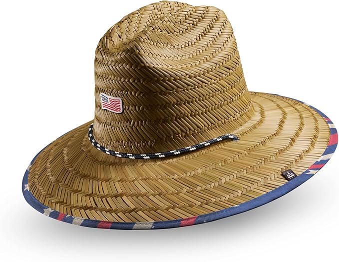 Straw Hat for Men & Women | Lifeguard Hat, Beach Hat & Sun Hat | UPF 50+ Wide Brim for Sun Protection | One Size | Hemlock