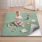 Blissful Diary Ultra Soft Baby Play Mat, 50x50 Floor Mat with Removable & Washable Slip-On Cover for Babies and Toddlers Infants, Sage Green