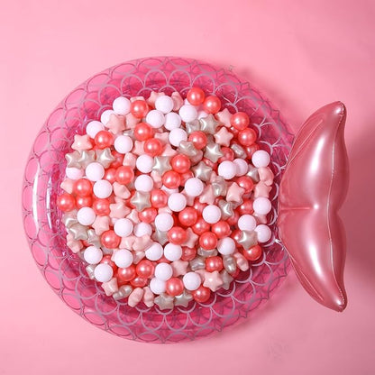 GOGOSO Ball Pit Balls for Toddlers Phthalate-Free BPA-Free Non-Toxic Crush Proof Soft Plastic Play Balls Baby Kids Shape Tent Pool Playhouse Playpen Party Decor,Pearl Red+Pink+Pearl Gold+White 200pcs