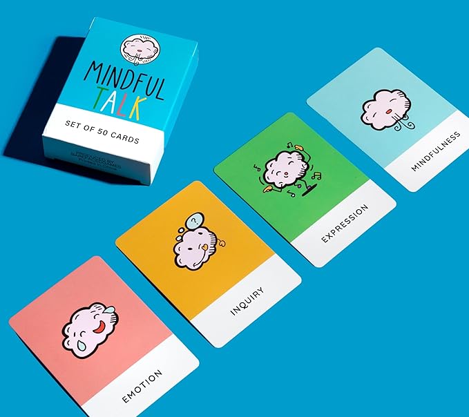 The School of Mindfulness- Mindfulness Game for Kids: Mindful Talk Cards for Children and Parents- for Authentic and Meaningful Conversations…