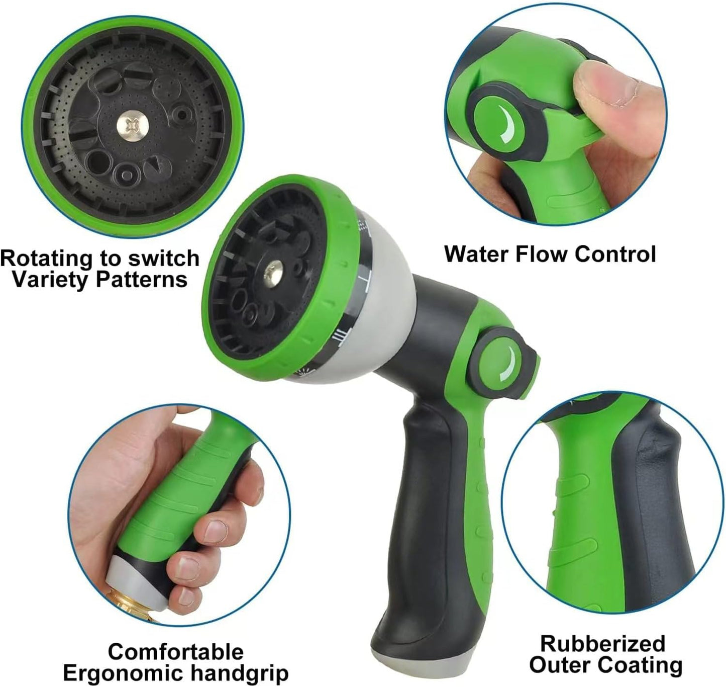 Metal Garden Hose 200Ft Stainless Steel Water Hose Heavy Duty with 10 Way Nozzle-Flexible Lightweight Durable No Kink & Tangle，Strong 3/4’’ Solid Metal Fitting Shut-Off Valve for Outdoor Yard