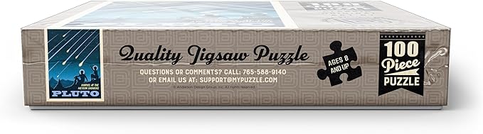 MyPuzzle Pluto: Meteor Showers, Vintage Poster - Premium 100 Piece Jigsaw Puzzle for Adults