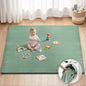 Blissful Diary Ultra Soft Baby Play Mat, 71x59 Extra Large Floor Mat with Removable & Washable Slip-On Cover for Babies and Toddlers, Sage Green