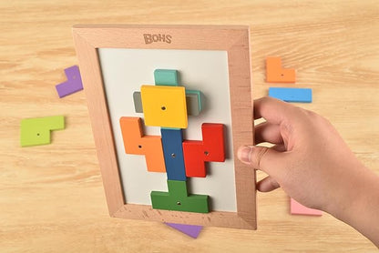 BOHS Wooden Magnetic Puzzle - Anti-Loss for Home and Travel Playing - Portable Russian Jigsaw Puzzle Brain Teaser Toy Gift for Kids