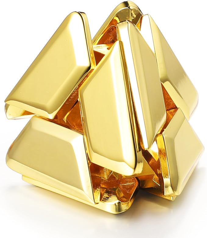 Triangle Metal Puzzle, 3D Brain Teaser Puzzle, Fidget Desk Toys for Adults, Office, and Home