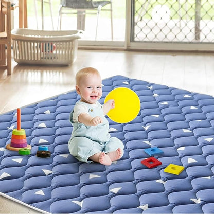 Premium Foam Baby Play Mat for Floor, 50x50 Playpen Mat, Thicken One-Piece Crawling Mat, Non-Slip Cushioned Baby Playmats for Infants, Babies, Toddlers, Play & Tummy Time