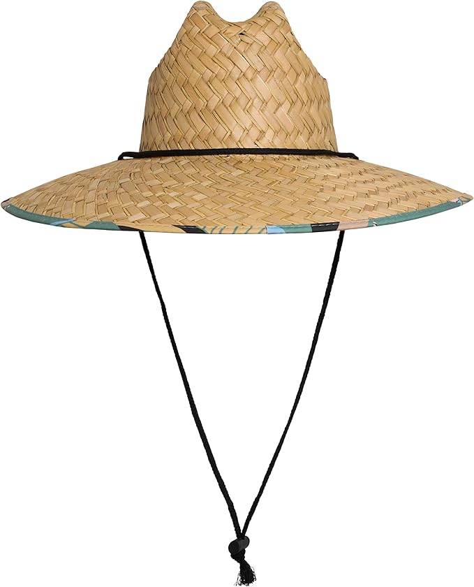 Quiksilver Men's Wide Brim Outdoor Lifeguard Straw Sun Hat