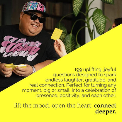 (THE AND) Good Vibes Edition - 199 Laugh Out Loud Conversation Cards for Friends, Family, Couples - Fun Icebreaker Cards to Connect - Stress Free Talking Game to Inspire Storytelling by The Skin Deep