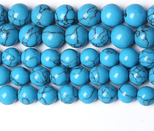 6MM 60PCS Blue Turquoise Spacer Loose Beads for Jewelry Making DIY Bracelet Necklace