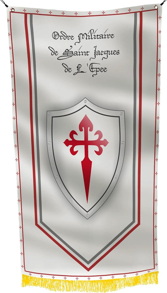 ORDER OF THE HOLY SEPULCHRE OF JERUSALEM CROSS 3x5 Feet Flag Banner - Vivid Colors Double Stitched 150D Quality Durable Decoration Banner - Easy Hanging Brass Grommets for Garden Flag, Outdoor Decor