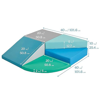 ECR4Kids SoftZone Tiny Twisting Climber, Beginner Playset, Contemporary, 5-Piece