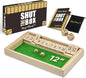Original 12 Numbers Shut The Box Game, Math Dice Board Game for Family Night, Camp, Wooden Classic Tabletop Gift for Group Kid Adult Senior, Travel Party Bar, Easy Quick and Fun, Portable Style