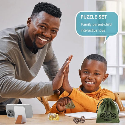 13 Pcs Metal Brain Teaser Puzzles 3D Puzzle for Adults Logic Puzzle Games Set Gift for Adults and Teenagers