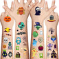 Halloween Temporary Tattoos for Kids - 120 Pieces Halloween Trick or Treat Fake Tattoos Stickers for Boys and Girls,Halloween Party Favors for kids Assorted Goodies Tattoos Goody Bag Stuffers