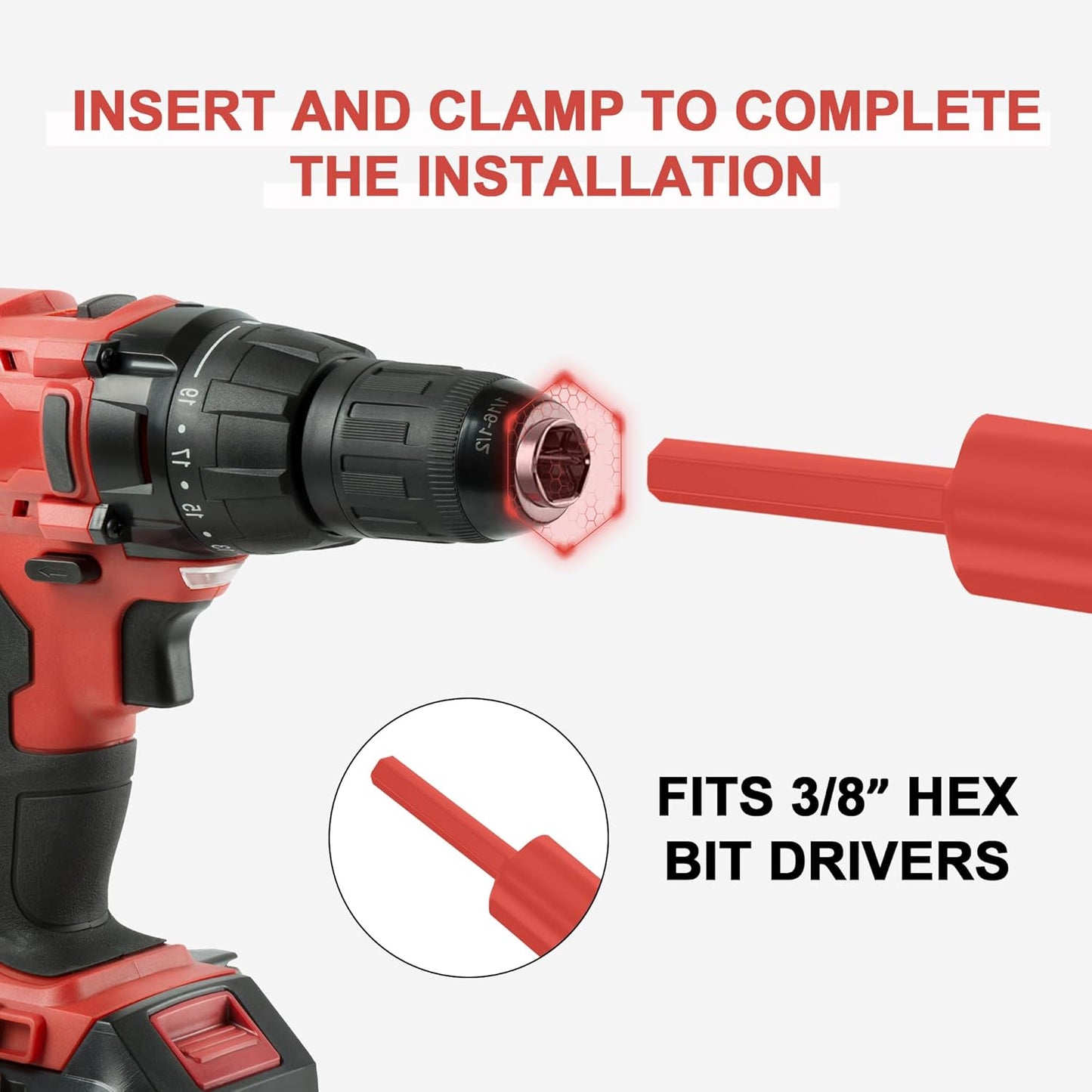 SYITCUN Auger Drill Bit for Planting - 4" X 12" Heavy-Duty Garden Auger Spiral Drill Bit - Bulb Planter Tool & Auger Post Hole Digger - 3/8" Hex Drive Drill