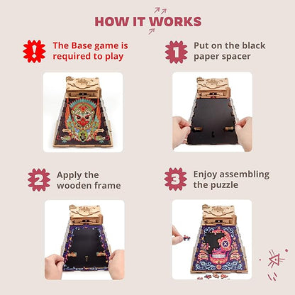 iDventure Cluepuzzle Expansion Day of The Dead | Wooden Puzzle with 200+ Pieces | Escape Room Game | Gift Box | 4 Designs | Puzzle Size 20x12 cm | Wooden Puzzles for Adults and 10+ | Gift | Hobby