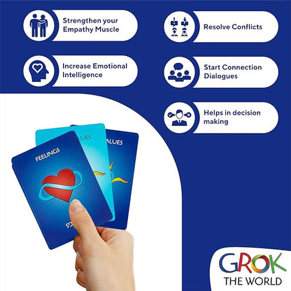 WeGROK Relationship & Conflict Resolution Cards – Mediation in a Box for Two People – Empathy & Communication Activity for Couples, Friends & Family – Emotional Intelligence & Connection Tool
