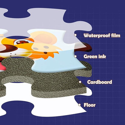 Jumbo Floor Puzzle for Kids Ages 3-5,48-Piece Preschool Learning Development Toys Large Floor Puzzle for Toddlers&Kids Ages 4-8 Years Old, Best Gift for Boys and Girls (3 x 2 Feet) (Animal)