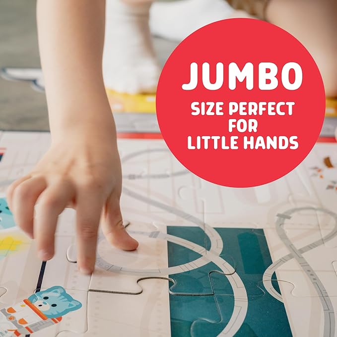 Chuckle & Roar Educational 50 PC Floor Puzzle Spaceship Edition