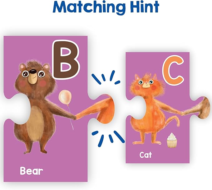 LEARNING BUGS Alphabet Animal Holding Hands Large Jigsaw Floor Puzzle (26 pcs, 5 feet Long)