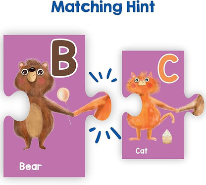 LEARNING BUGS Alphabet Animal Holding Hands Large Jigsaw Floor Puzzle (26 pcs, 5 feet Long)