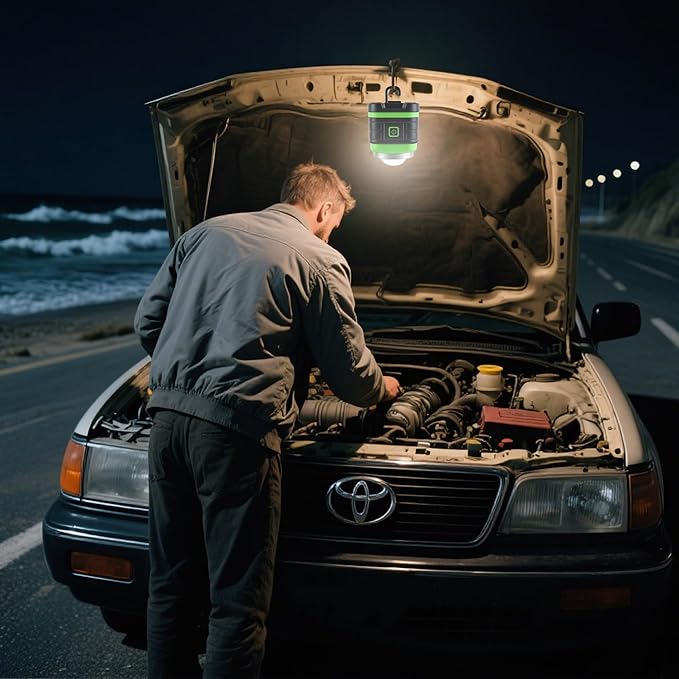 Lichamp LED Camping Lantern, Battery Powered LED Lights Camping Essentials, Portable Lanterns Flishlights for Emergency, Hurricanes, Outdoor Hiking, Power Outages, Survival Gear and Home Use, 2 Pack