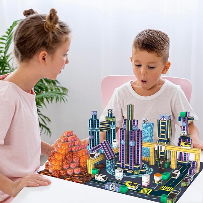 180PCS Magnetic Blocks, Building Blocks Cubes, Magnetic Cubes Kids Toys, Upgraded STEM Sensory Toys for Kids Ages 3+, Christmas Birthday Gifts for Boys Girls