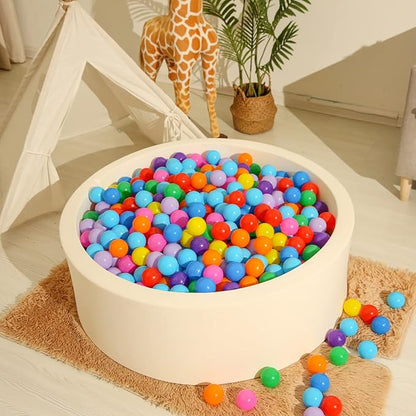 Realhaha Ball Pit Balls 50 100 200 500 Play Balls Plastic Balls for Baby Girls Toddlers Kids Play Tent Pool Playhouse Playpen Party Decoration