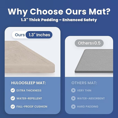 Baby Play Mat for Floor,1.3" Thick Memory foam Tummy Time Mat,Soft Coral Velvet Nursery Rug for Toddlers,Infants,kids,Extra Large Non Slip for Crawling,Yoga,Tatami Style for Living Room(Beige)