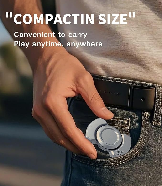 3-in-1 Alloy Fidget Toys Adults - Fidget Spinner,Clicker,Slider Modes,Ultra-Silent,High-Speed Rotation,3-Minute Spin Time,Compact Stress Relief Toy for Adult(2 Pcs)