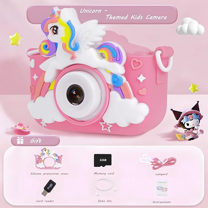 Kids Camera Toys Toddler Camera: GOMENL Kids Camera for 3 4 5 6 7 8 Year Old Girls Boys, 1080P Kids Digital Video Camera Birthday for Girls Age 3-8 Outdoor Travel Party