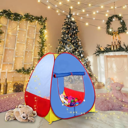 EocuSun Pop Up Playhouse, Ball Pit Kids Play Tent for Indoor & Outdoor, Foldable Play Tent for Kids Girls & Boys (Balls Not Included) (Multicolor)