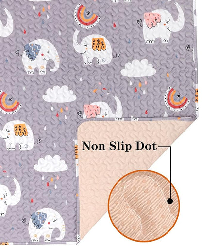 Machine Washable Baby Floor Play Mat 50x50”, Non Slip One-Piece Baby Crawling Mats for Tummy Time, Portable Playpen Mat Playmat for Babies Infants and Toddlers