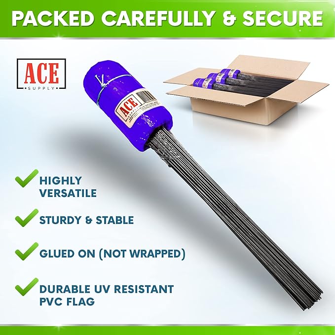 Purple Marking Flags for Yard - 4x5x15 Inch Purple Flags for Outside - 100 Pack - Markers For Lawn, Irrigation, Landscaping, Survey & Sprinkler Head Marking