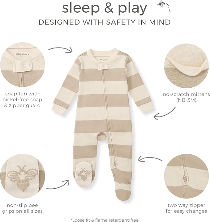 Burt's Bees Baby Baby Girl's Pajamas Sleep and Play