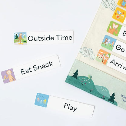 Slumberkins Visual Schedule for Siblings Bundle - Includes 2 Visual Schedules, Sloth Kin, Sloth's Daily Plan & Sloth Starts to Slumber Board Books - Practing Routines & Healthy Boundaries for Kids