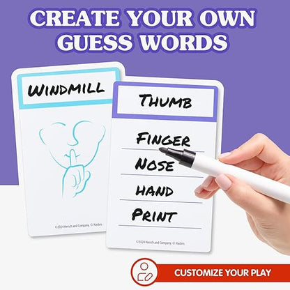 Ageless Games Taboo Charades - Classic Word Guessing & Charades Game for Older Adults - Big Easy to Read Cards for Low Vision - 80 Customizable Word Guess Cards - Fun Family Card Game for Ages 13-103