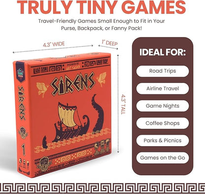 Sirens | Greek Mythology Travel Board | Strategic Musical Card Drafting for 1–2 Players, Ages 12+ | Easy to Learn for Family Night | Tiny Series