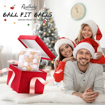 Realhaha Ball Pit Balls 50 100 200 500 Play Balls Plastic Balls for Baby Girls Toddlers Kids Play Tent Pool Playhouse Playpen Party Decoration