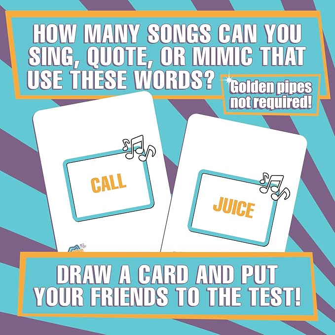 Doin' The Most - Song Survivor: The Ultimate Party Card Game for Music Lovers. Portable Games to Sing, Mimic & Win Your Fun Game Night. Ages 13+